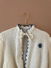 Cargar imagen en el visor de la galería, Cream Warm Hadmade Vintage Cardigan S-M