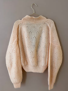 Pastel Orange Collar Vintage Cardigan M