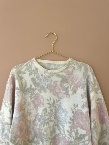 Pastel Floral Mohair Jumper L