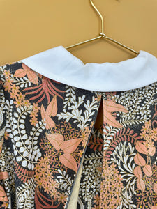 60s Forest Print Mini Dress S