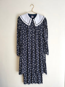 Navy Blue Floral Baby Doll M-L