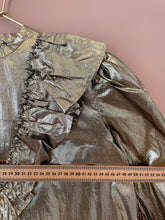 Cargar imagen en el visor de la galería, Blouse for a late 1970s gold evening M