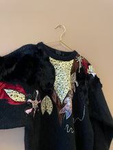 Cargar imagen en el visor de la galería, 80s sweater for neon lights and dark streets S-M