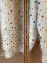 Cargar imagen en el visor de la galería, Lovely Candy White Mohair Vintage Jumper M-L