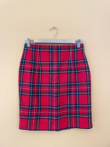Tartan Plaid Vintage Mini Skirt S