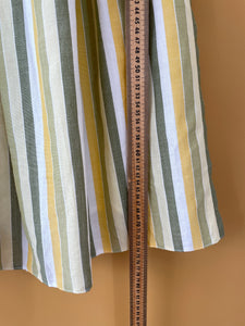 Vertical Striped Midi Skirt M