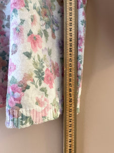 Floral Print Mohair Vintage Jumper M-L
