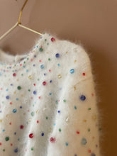 Cargar imagen en el visor de la galería, Lovely Candy White Mohair Vintage Jumper M-L