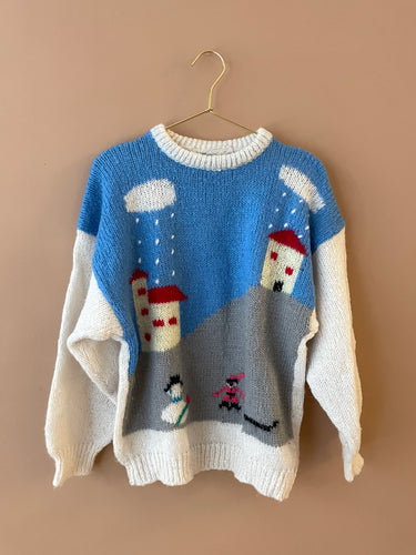 Landscape Handmade Knitted Sweater M