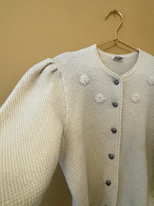 Lovely Embroidered Cream Austrian Cardigan S