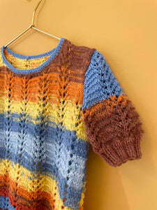 Colorful Handmade Knitted Sweater XS-S