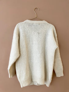 Lace Cable Vintage Cardigan L