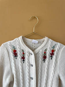 Embroidered Handmade Vintage Cardigan XS