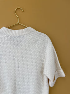 V Neck Embroidered Knitted Sweater L