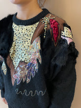 Cargar imagen en el visor de la galería, 80s sweater for neon lights and dark streets S-M