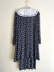 Navy Blue Floral Baby Doll M-L