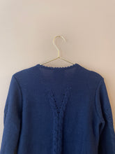 Cargar imagen en el visor de la galería, Navy Blue Embroidered Austrian Cardigan