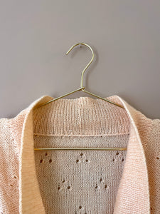 Pastel Orange Collar Vintage Cardigan M