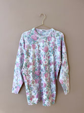 Cargar imagen en el visor de la galería, Floral Print Mohair Vintage Jumper M-L