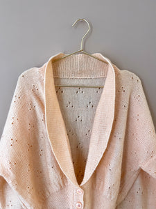 Pastel Orange Collar Vintage Cardigan M