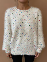 Cargar imagen en el visor de la galería, Lovely Candy White Mohair Vintage Jumper M-L