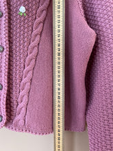 Cargar imagen en el visor de la galería, Embroidered Pink Vintage Austrian Cardigan M