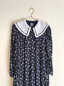 Navy Blue Floral Baby Doll M-L