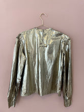 Cargar imagen en el visor de la galería, Blouse for a late 1970s gold evening M