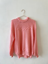 Cargar imagen en el visor de la galería, Lovely Pink 80s Knitted Sweater XL