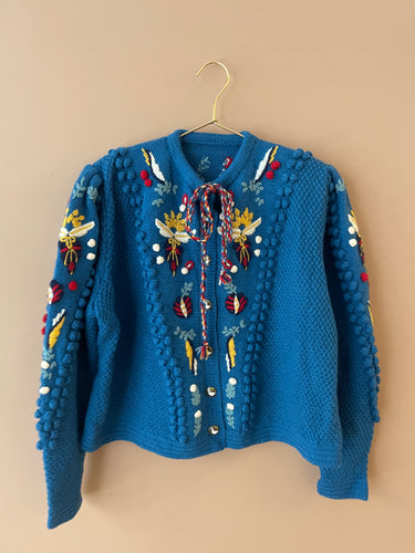 Georgeous Embroidered Austrian Cardigan L