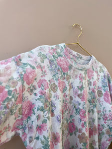 Floral Print Mohair Vintage Jumper M-L