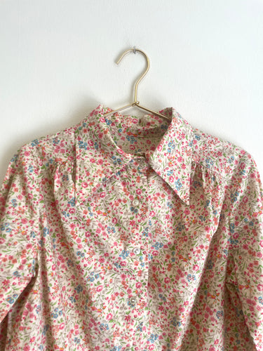 Liberty Print Cotton Vintage Blouse M