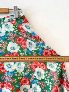 A Line Floral 70s Midi Skirt M-L