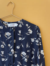 Cargar imagen en el visor de la galería, Navy Blue Print Cotton Shirt S