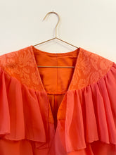 Cargar imagen en el visor de la galería, Orange Red Ruffle Crop Top M
