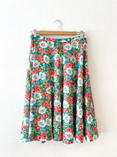Cargar imagen en el visor de la galería, A Line Floral 70s Midi Skirt M-L