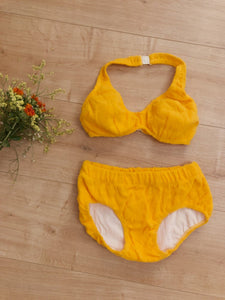 Iconic Yellow 70s Vintage Bikini 36-38