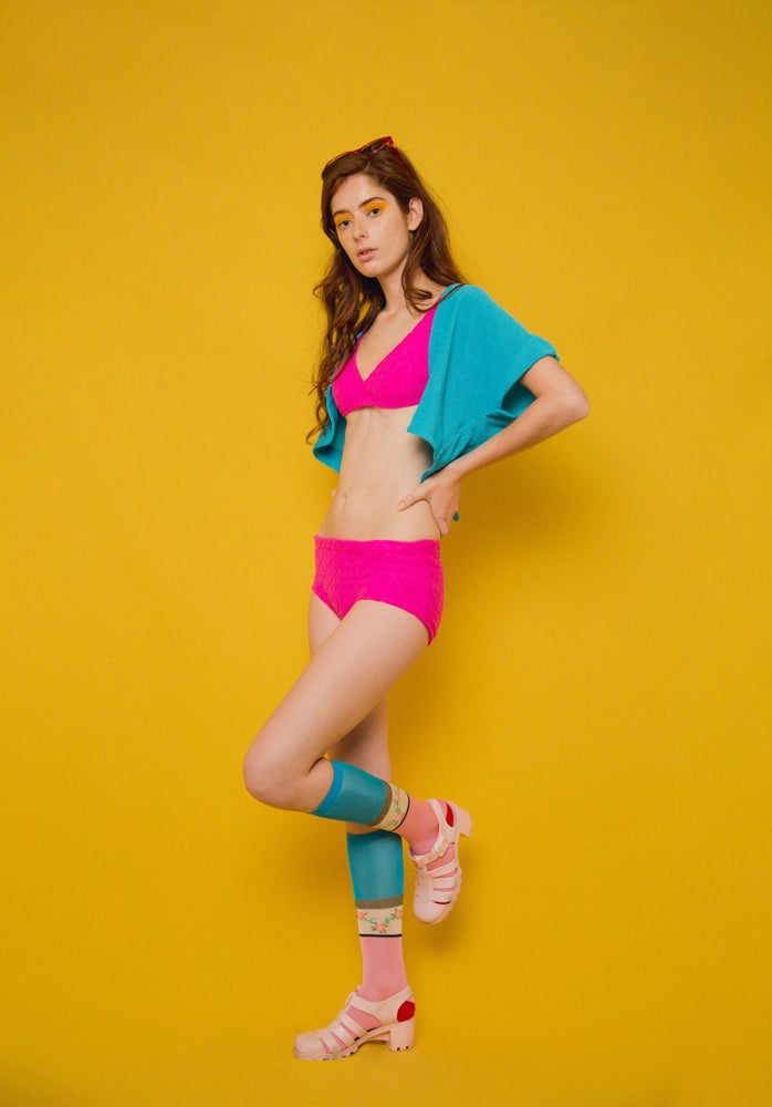 Lovely Pink 70s Vintage Bikini M 38-40