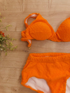 Iconic Orange 70s Vintage Bikini 36-38