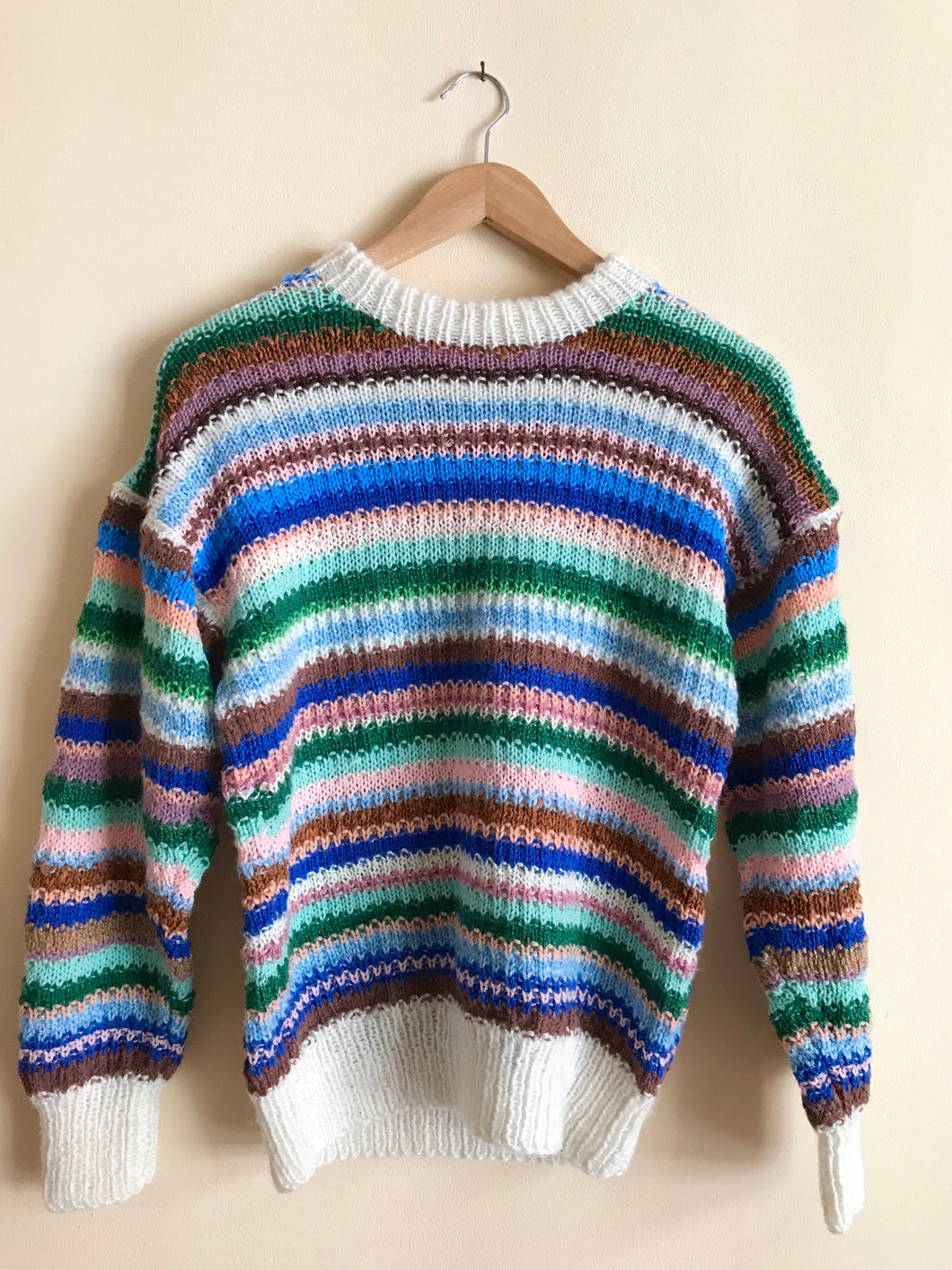 Multicolor Striped Knitted Sweater M