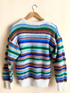 Multicolor Striped Knitted Sweater M