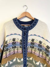 Cargar imagen en el visor de la galería, Landscape Oversize Knitted Jacket XL