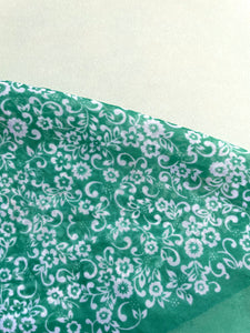 Transparent Green Vintage Scarf M