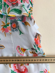 Transparent Ruffle 70s Mini Dress XS