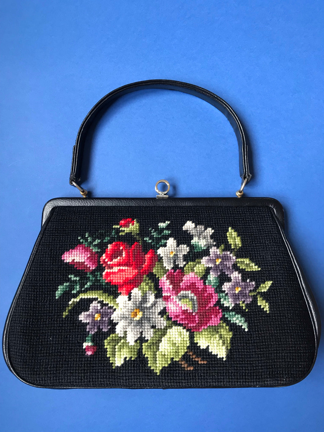Gorgeous Embroidered Leather Handbag
