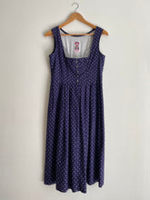 Cargar imagen en el visor de la galería, Navy Blue Austrian Vintage Dress M