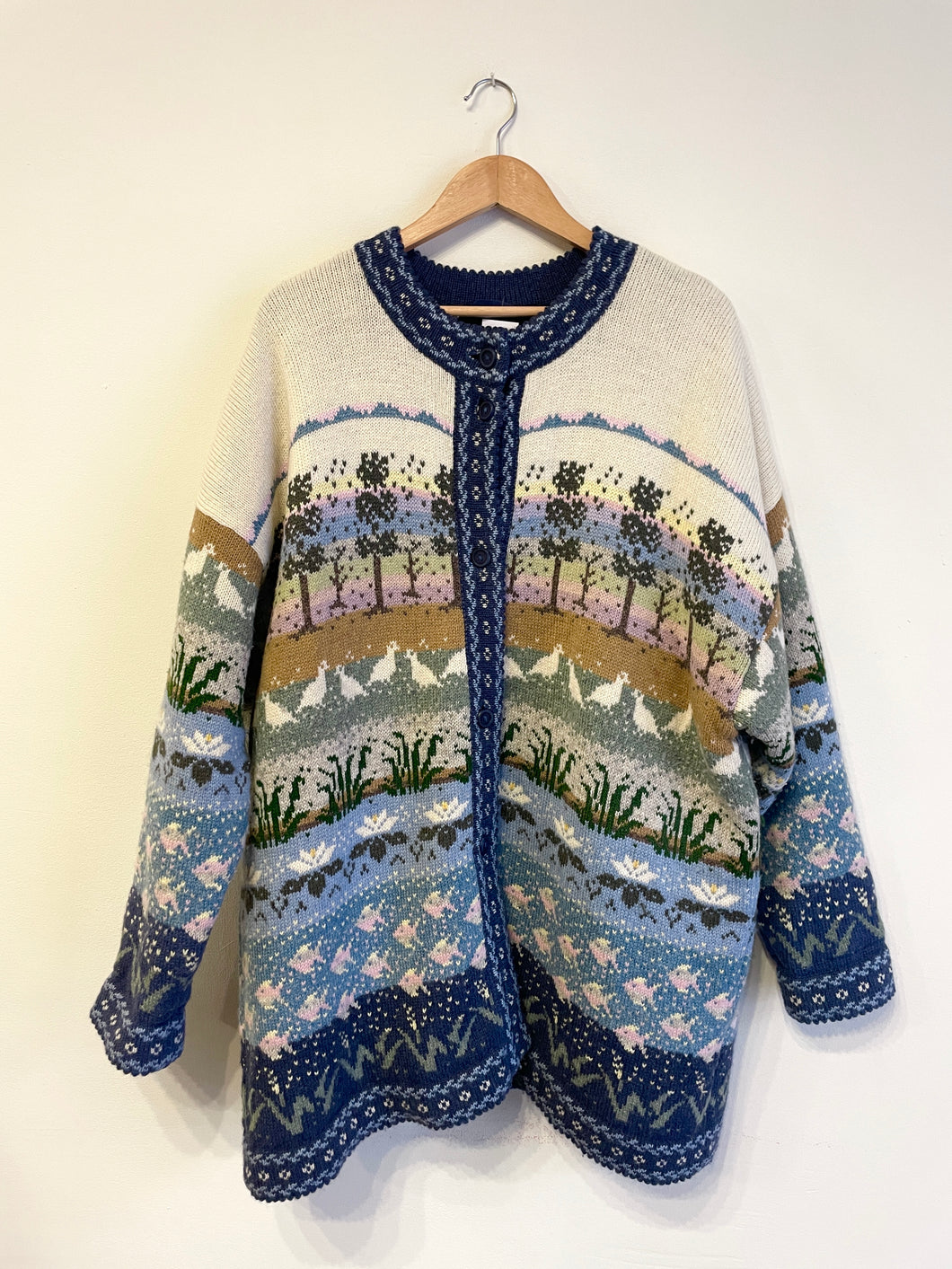 Landscape Oversize Knitted Jacket XL