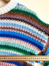 Cargar imagen en el visor de la galería, Multicolor Striped Knitted Sweater M