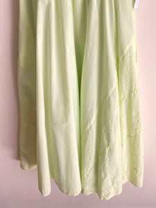 Light Green Embroidered Cotton Dress M